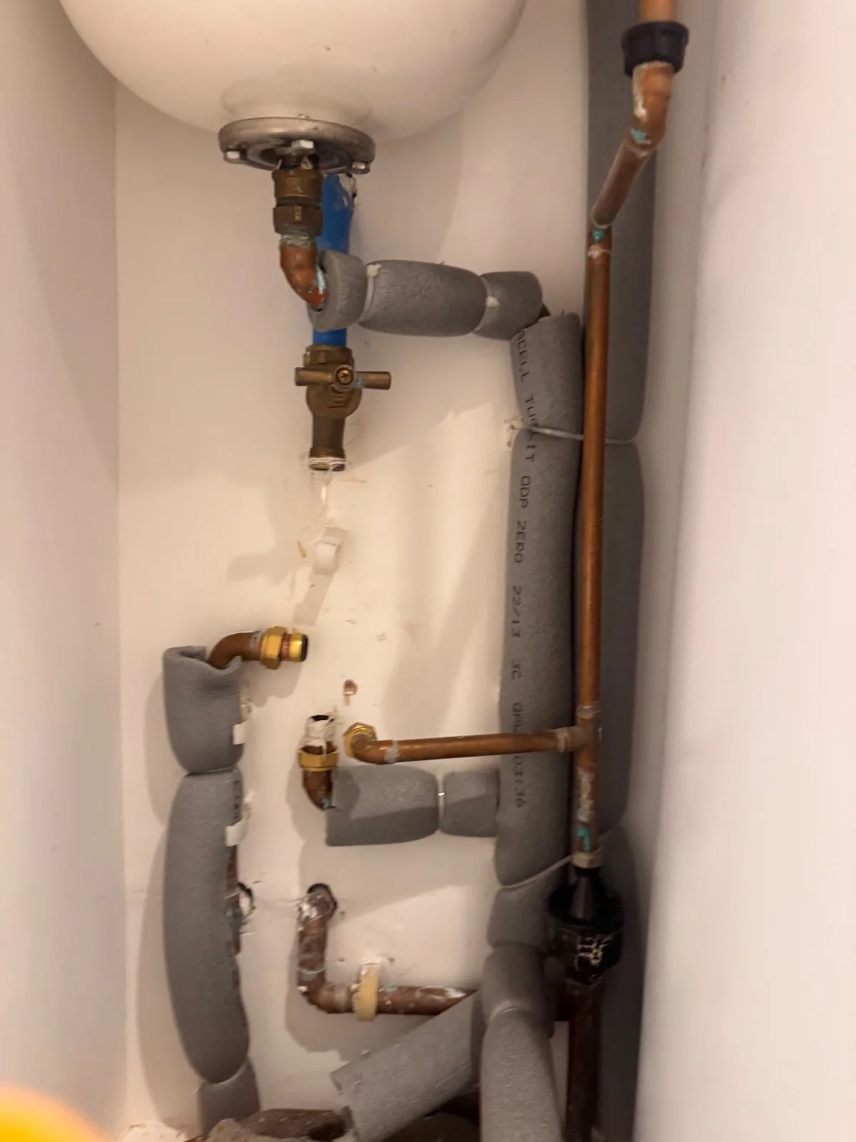 Cylinder pipework exposed during dismantling and investigation